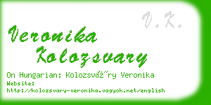 veronika kolozsvary business card